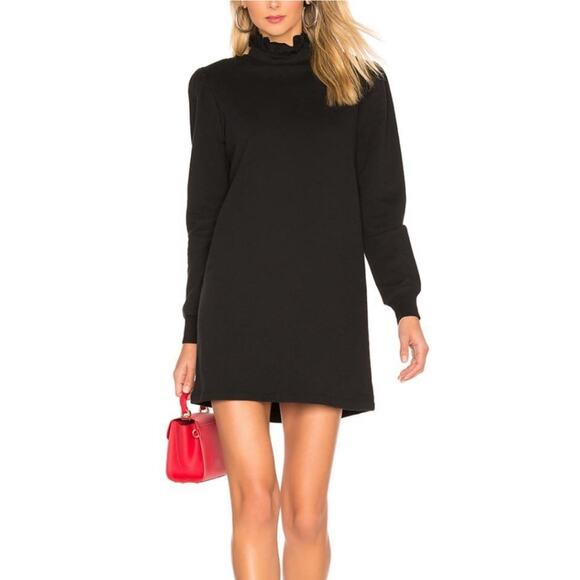 Studio Collection By David Lerner Vanessa Mock Neck Dress Size M Medium Black - Picture 1 of 9
